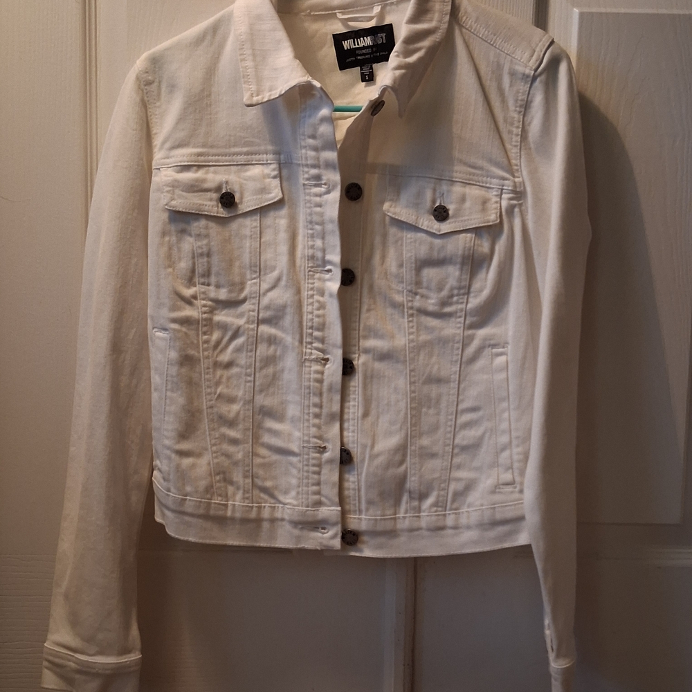 William Rast Women's White Denim Jacket